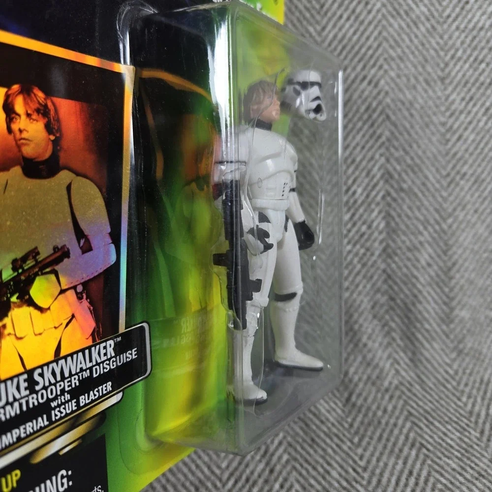 1996 Star Wars POTF Luke Skywalker Stormtrooper Disguise Freeze Frame Green Card